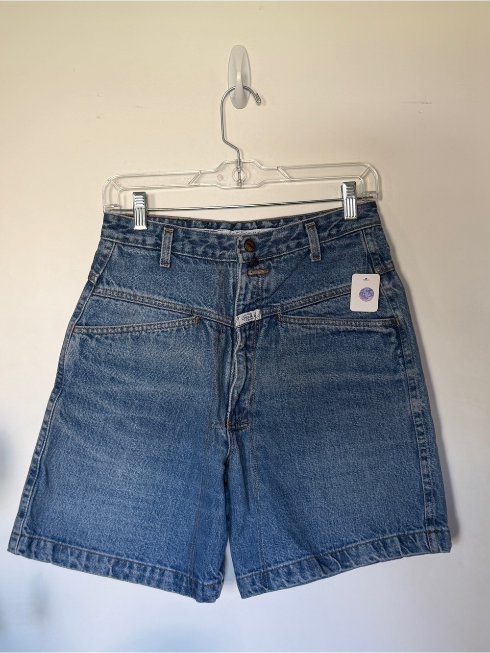 Vintage High-Rise Denim Shorts - Blue